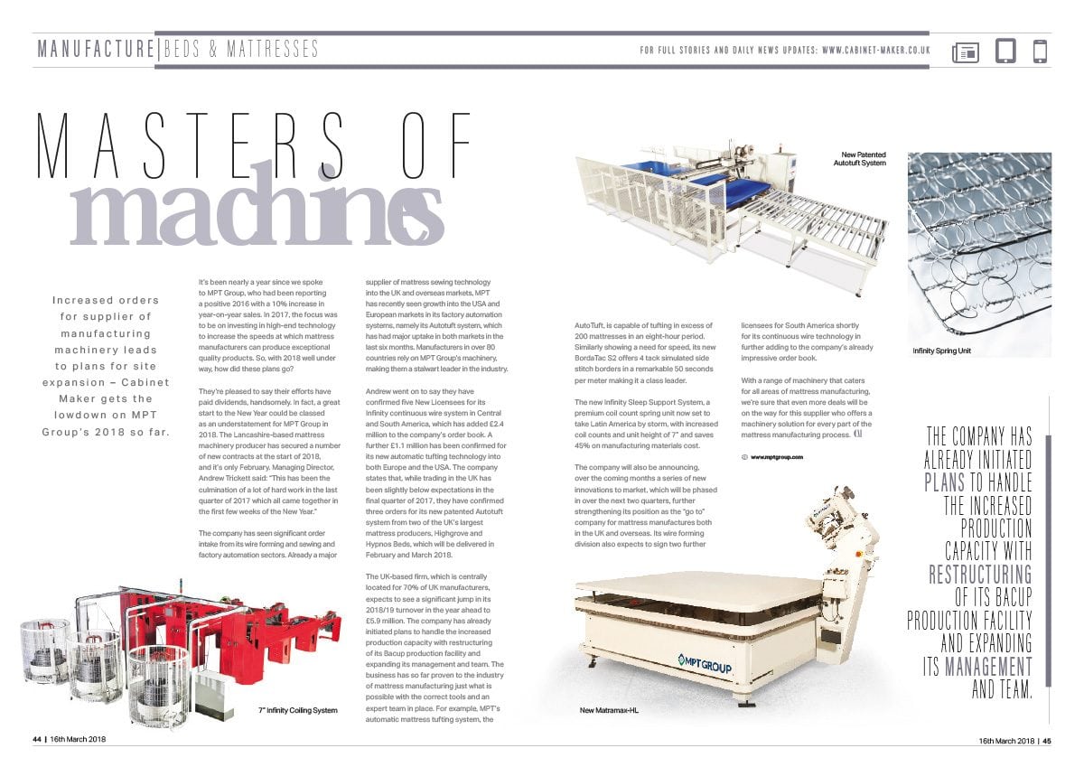 Bed and Mattress machinery magazine