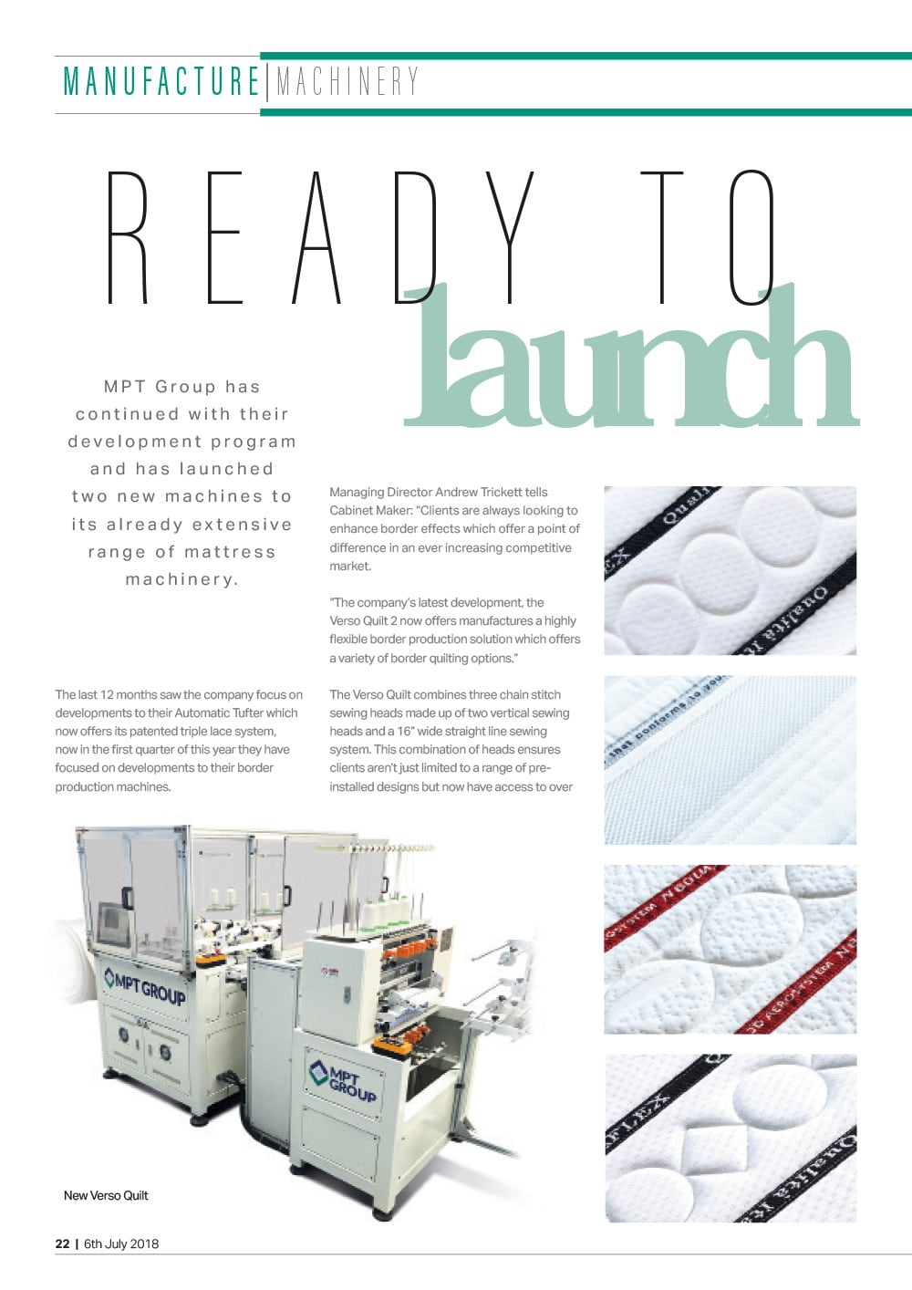 Verso Quilt – ready to launch